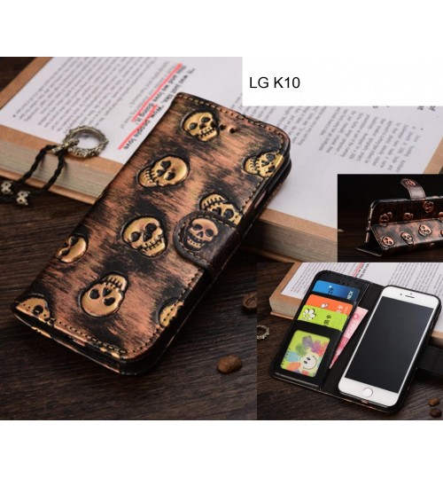 LG K10 case Leather Wallet Case Cover