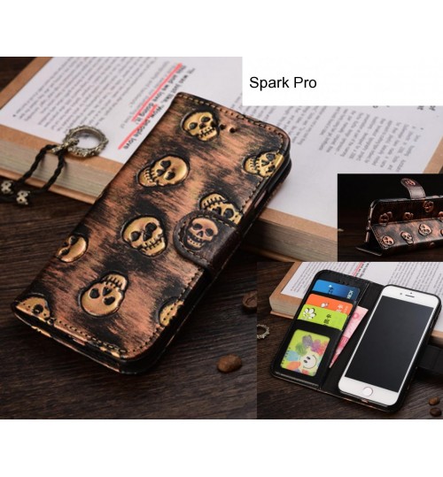 Spark Pro case Leather Wallet Case Cover