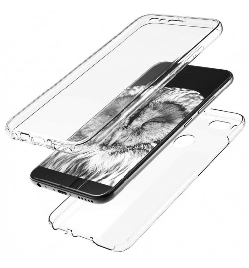 Xiaomi MI A1 case 2 piece transparent full body protector case