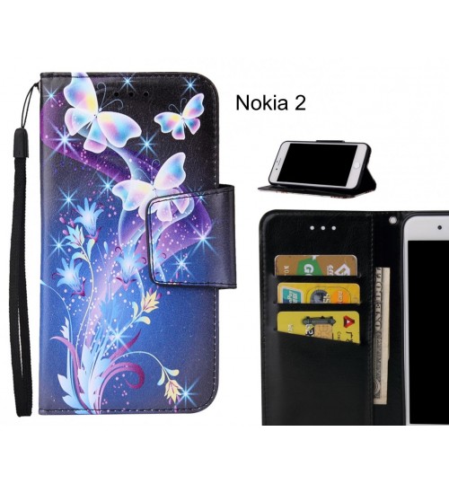 Nokia 2 Case wallet fine leather case printed