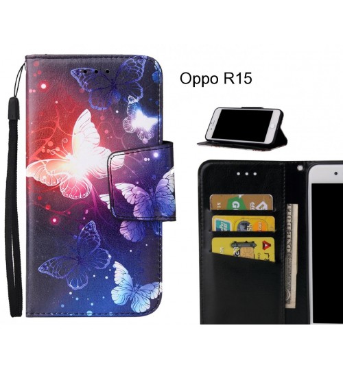 Oppo R15 Case wallet fine leather case printed