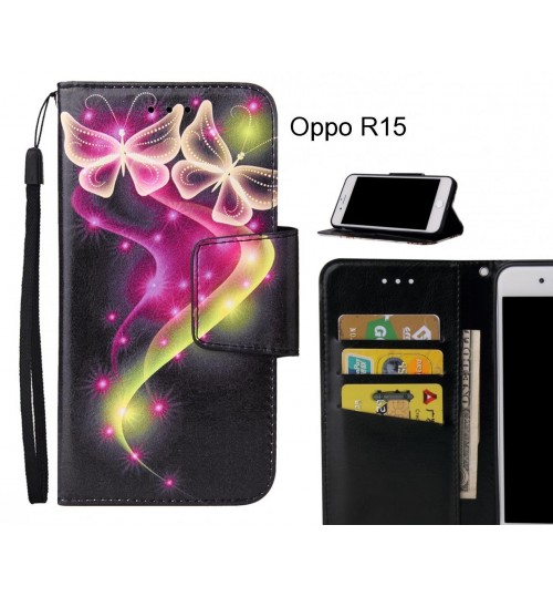 Oppo R15 Case wallet fine leather case printed