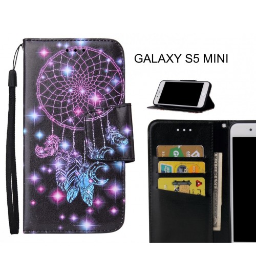 GALAXY S5 MINI Case wallet fine leather case printed