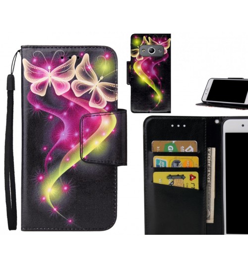 Galaxy Xcover 3 Case wallet fine leather case printed