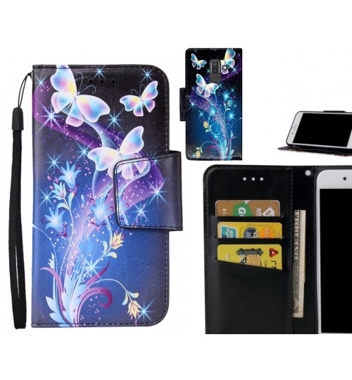 Galaxy J8 Case wallet fine leather case printed