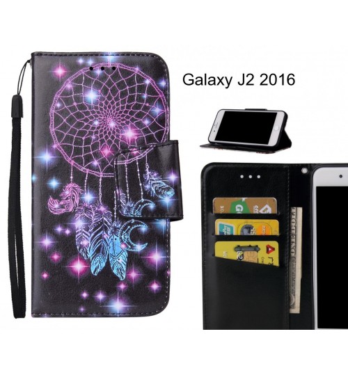 Galaxy J2 2016 Case wallet fine leather case printed