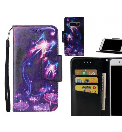 Galaxy Note 8 Case wallet fine leather case printed