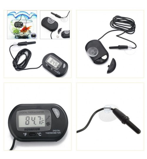 Digital LCD Fish Tank Aquarium Marine Water Terrarium Thermometer Temperature