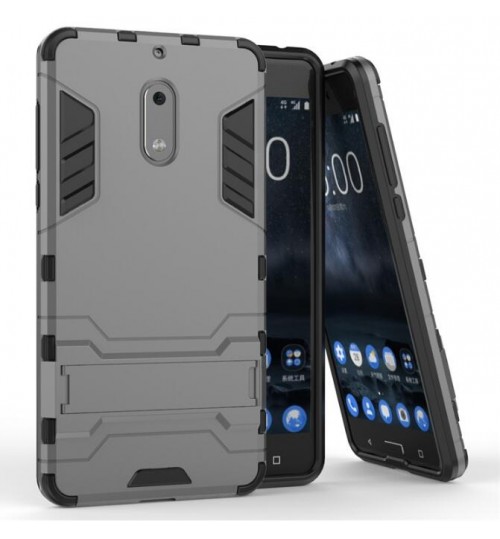 Nokia 6 case Dual Defender Hybrid Kickstand Case