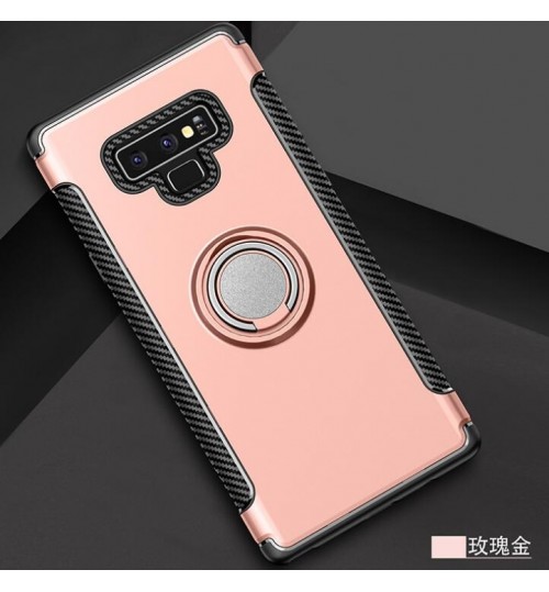Galaxy Note 9 Case Heavy Duty Ring Rotate Kickstand Case Cover