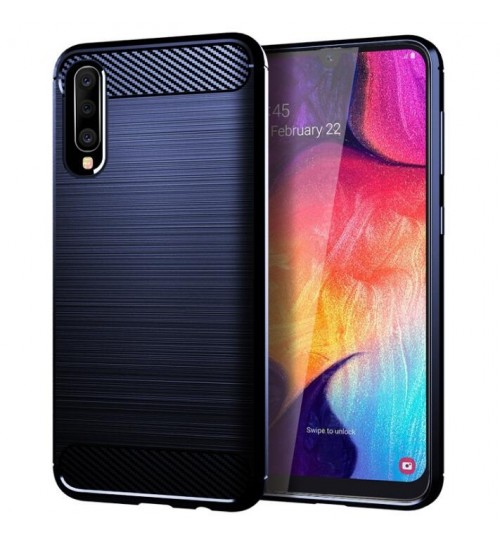 Samsung Galaxy A70 Case Carbon Fibre Shockproof Armour Case