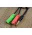 3.5mm Audio Microphone Earphones Adapter