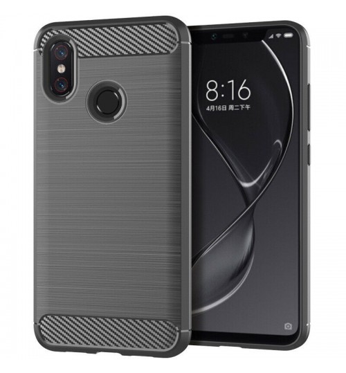 Huawei Y6 Pro 2019 Case Shockproof Carbon Fiber Case