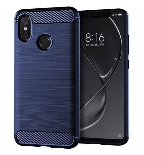 Huawei Y6 Pro 2019 Case Shockproof Carbon Fiber Case