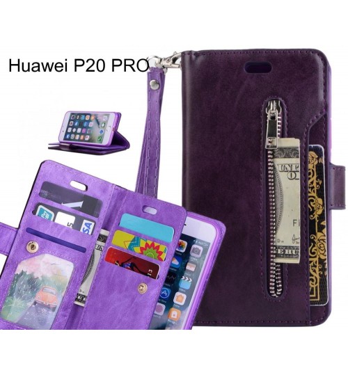 Huawei P20 Pro Case Multi Functional Wallet Case - Purple