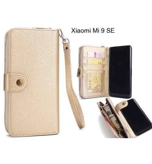 Xiaomi Mi 9 Se Case Coin Wallet Case Full Wallet Leather Case - Gold