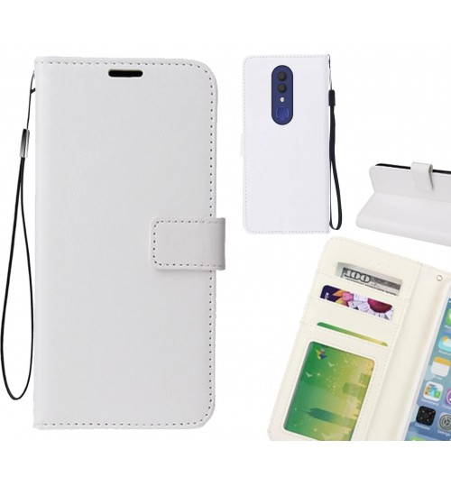 Alcatel 1x Case Fine Leather Wallet Case - White