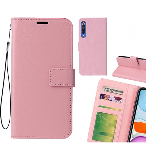Xiaomi Mi 9 Se Case Fine Leather Wallet Case - Pink
