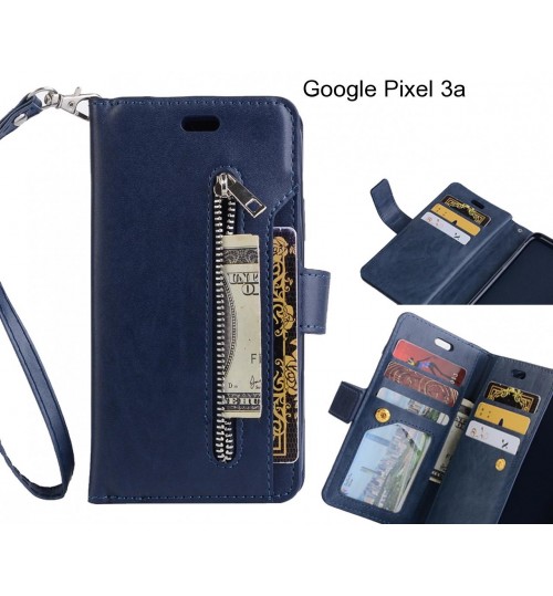 Google Pixel 3a case 10 cards slots wallet leather case with zip