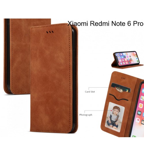 Xiaomi Redmi Note 6 Pro Case Premium Leather Magnetic Wallet Case
