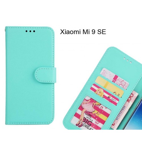 Xiaomi Mi 9 Se  Case Magnetic Flip Leather Wallet Case - Green