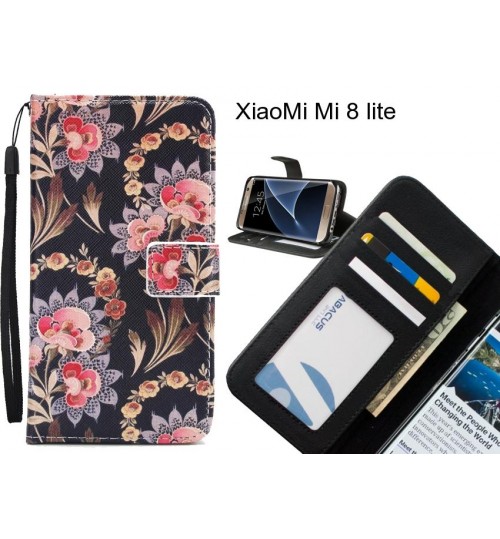 XiaoMi Mi 8 lite case 3 card leather wallet case printed ID