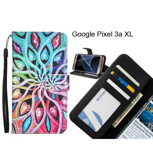 Google Pixel 3a XL case 3 card leather wallet case printed ID