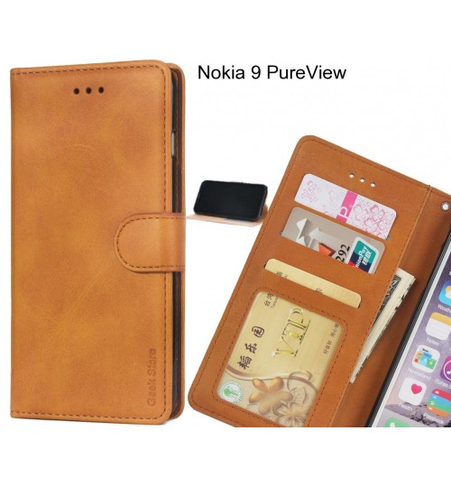 Nokia 9 Pureview Case Executive Leather Wallet Case - Light Brown