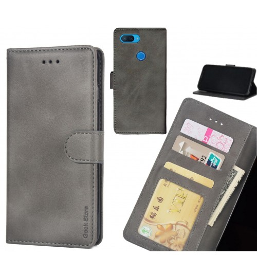 Xiaomi Mi 8 Lite Case Executive Leather Wallet Case - Grey