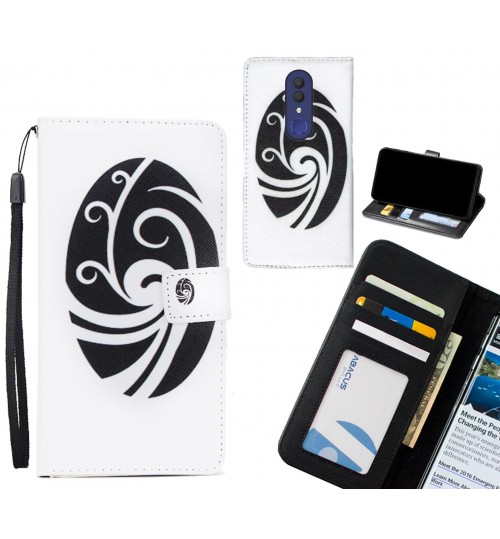 Alcatel 1x case 3 card leather wallet case printed ID