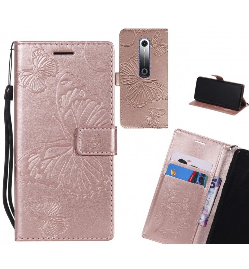 Vodafone N10 case Embossed Butterfly Wallet Leather Case