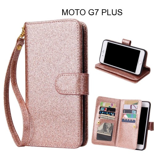 MOTO G7 PLUS Case Glaring Multifunction Wallet Leather Case