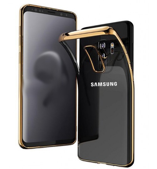 Galaxy A8 2018  case plating bumper clear gel back cover case