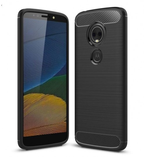 MOTO E5 case impact proof rugged case with carbon fiber