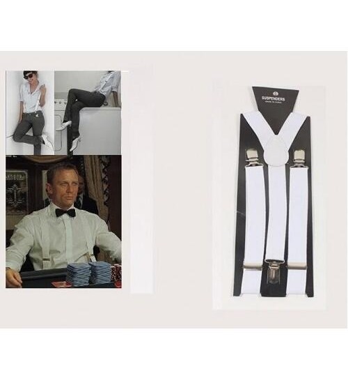 WHITE Suspenders