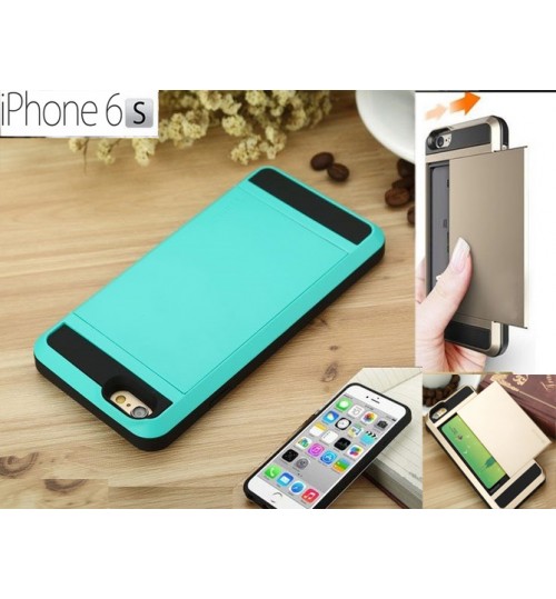 iPhone 6 6s impact proof hybrid case card holder