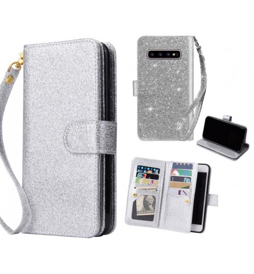 Galaxy S10 Case Glaring Multifunction Wallet Leather Case