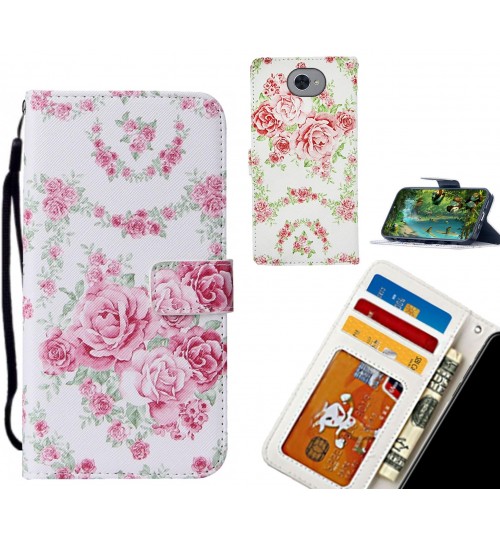 Huawei Y7 case leather wallet case printed ID