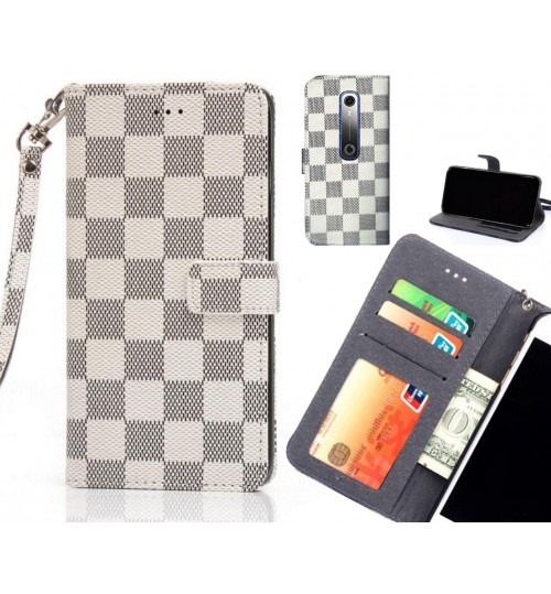 Vodafone N10 Case Grid Wallet Leather Case - White