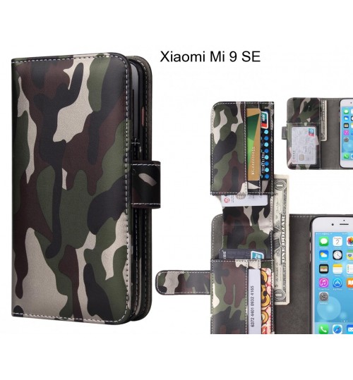 Xiaomi Mi 9 Se  Case Wallet Leather Flip Case 7 Card Slots - Green