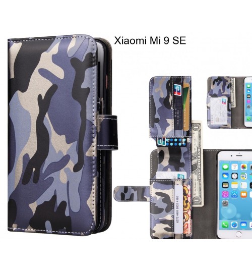 Xiaomi Mi 9 Se  Case Wallet Leather Flip Case 7 Card Slots - Grey