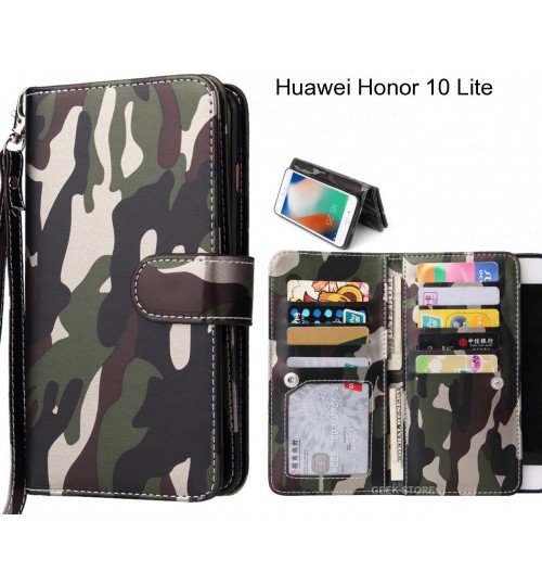 Huawei Honor 10 Lite  Case Multi function Wallet Leather Case Camouflage