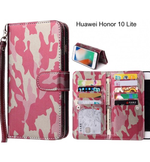 Huawei Honor 10 Lite  Case Multi function Wallet Leather Case Camouflage