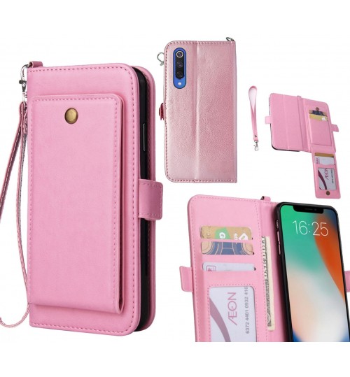 Xiaomi Mi 9 Se  Case Retro Leather Wallet Case - Pink