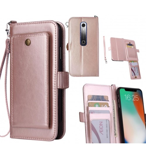 Vodafone N10  Case Retro Leather Wallet Case - Rose Gold