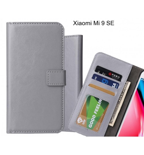 Xiaomi Mi 9 Se Case Fine Leather Wallet Case - Grey