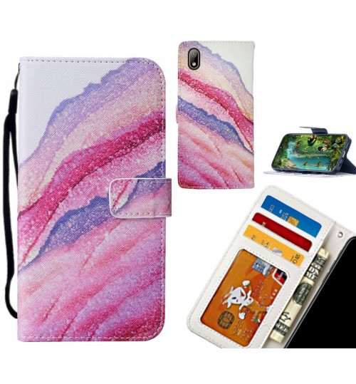 Huawei Y5 2019 case 3 card leather wallet case printed ID