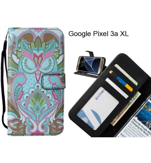 Google Pixel 3a XL case 3 card leather wallet case printed ID