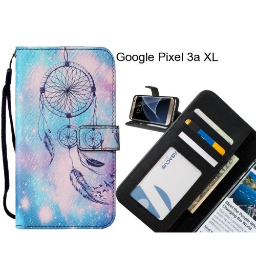 Google Pixel 3a XL case 3 card leather wallet case printed ID