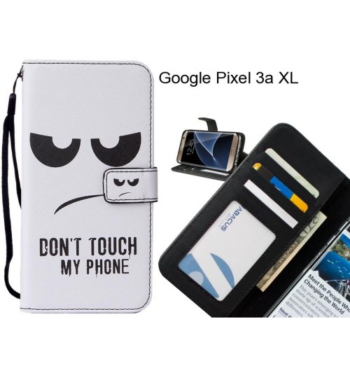 Google Pixel 3a XL case 3 card leather wallet case printed ID